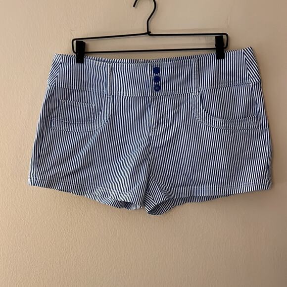 Guess Blue and White Stripe Nautical Shorts - Picture 2 of 7